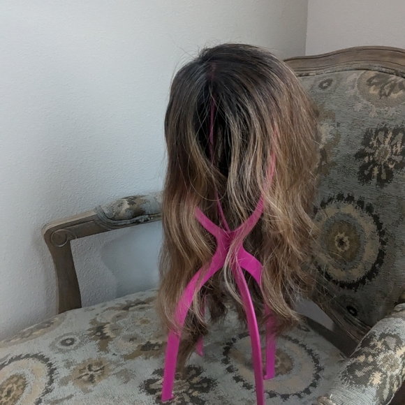 Only one left! BELLETRESS Hair topper lace front mono top -Mocha with Cream. - Picture 5 of 12